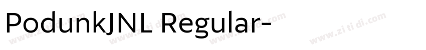 PodunkJNL Regular字体转换